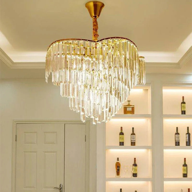 Afralia™ Crystal Chandelier: Modern LED Pendant Light for Living Room & Bedroom