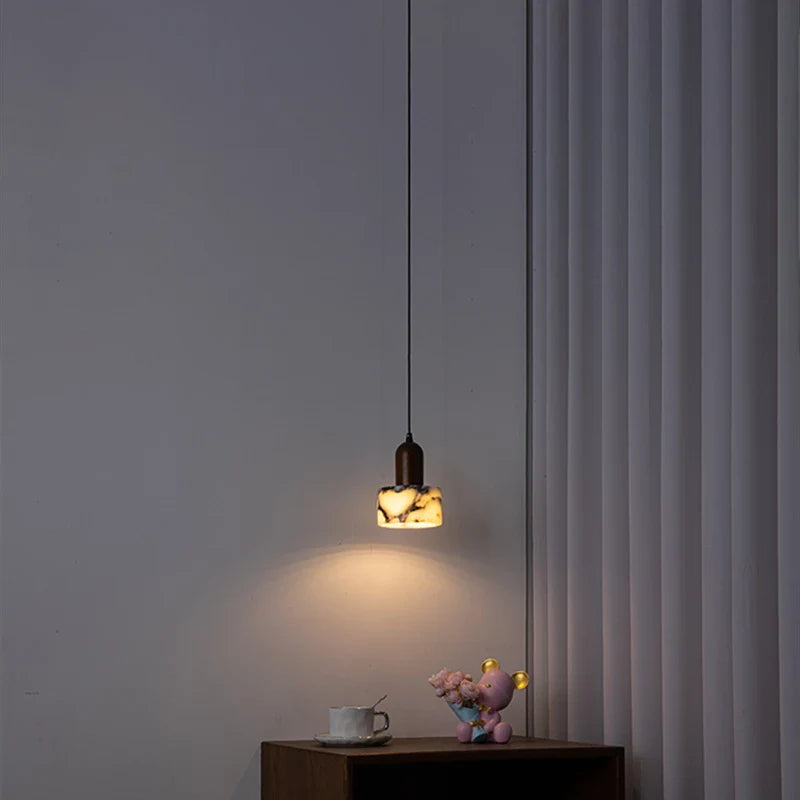 Afralia™ Natural Stone LED Pendant Lamp for Home Decor Living Dining Room