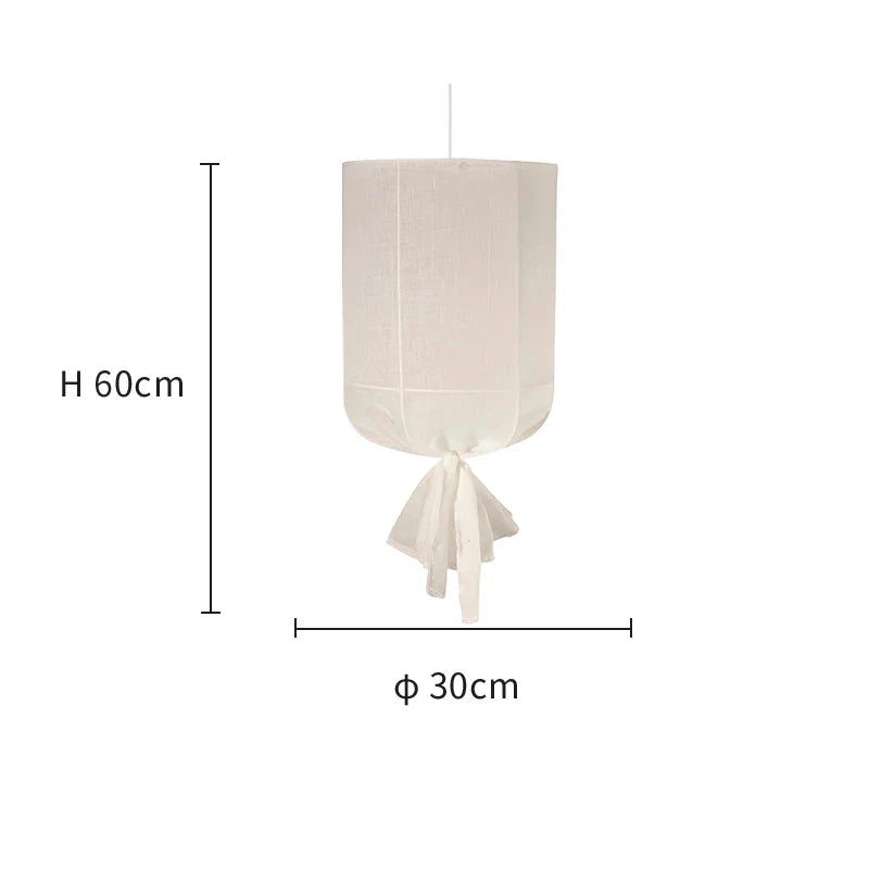 Afralia™ Linen Cloth Pendant Light: Elegant Bohemian Fabric Chandelier for Home, Restaurant, Hotel