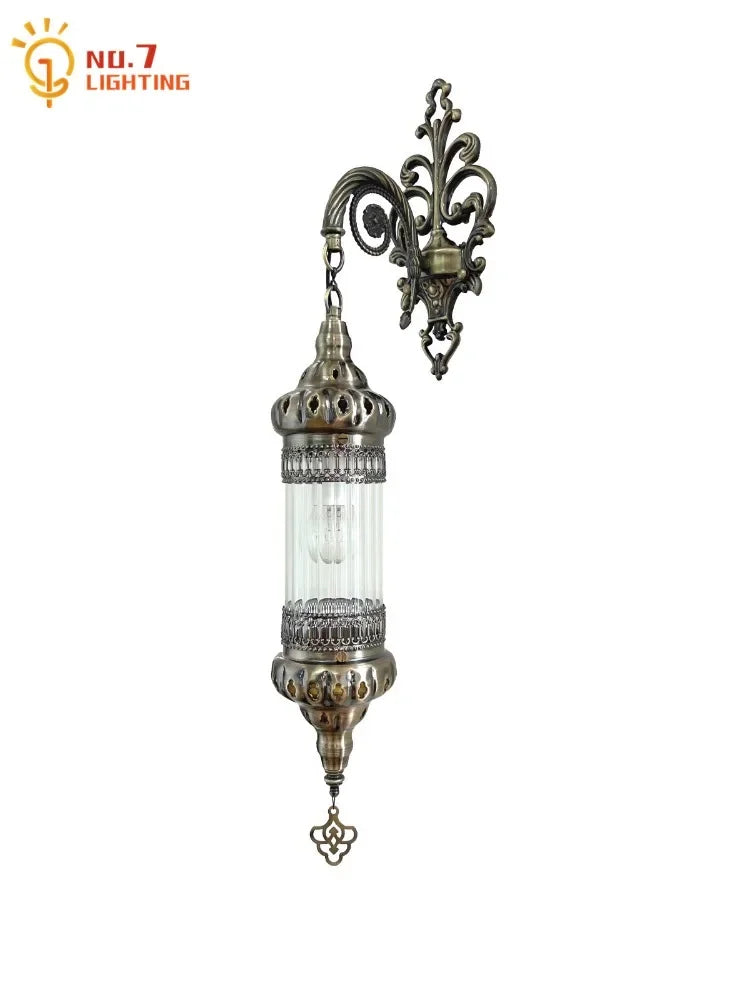 Afralia™ Exotic LED Iron Art Wall Lamp for Hotel Living Room