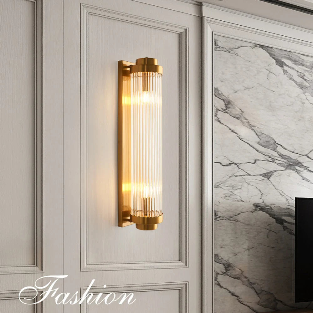 Afralia™ Crystal Wall Lamp: Elegant Golden LED Sconce for Bedroom, Living Room & Bathroom