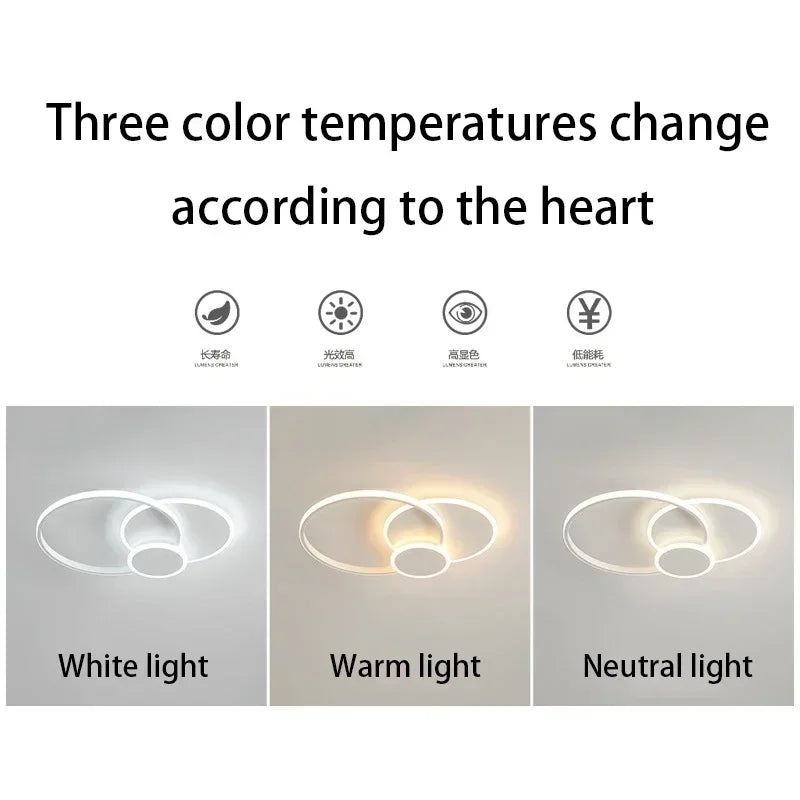 Afralia™ Nordic Minimalist LED Ceiling Light for Bedroom, Living Room, Restaurant - Home Decor Lighting