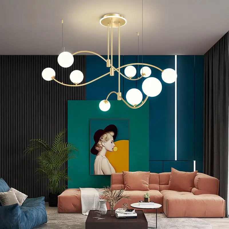 Afralia™ Nordic Modern Pendant Light for Living Room, Dining Room, Bedroom, Front Desk & Bar Counter