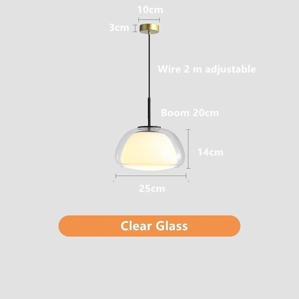 Afralia™ Glass Jelly Pendant Lamp: Minimalist Luxury Design for Home Living Room Bedroom