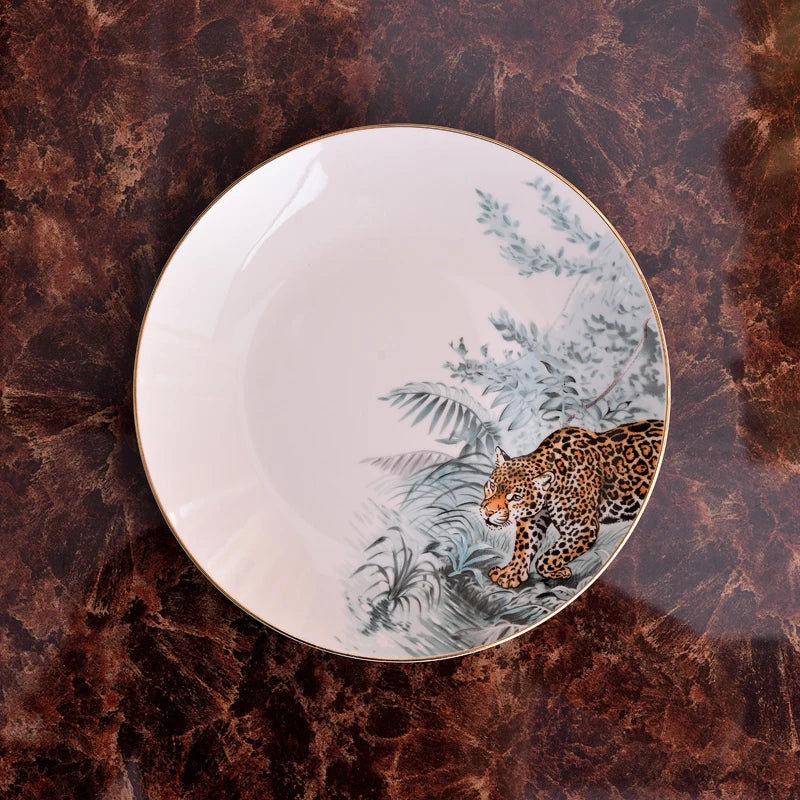 Afralia™ Rainforest Animal Bone China Tableware Set