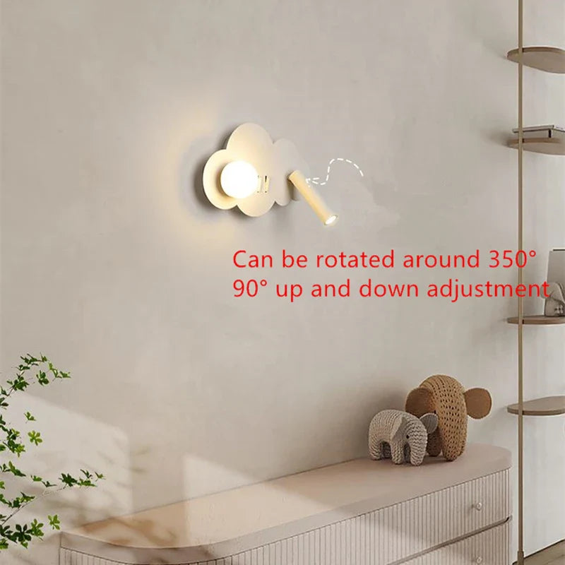 Afralia™ Cloud Wall Lamp - Modern Nordic Minimalist Bedroom Lamp for Children's Room