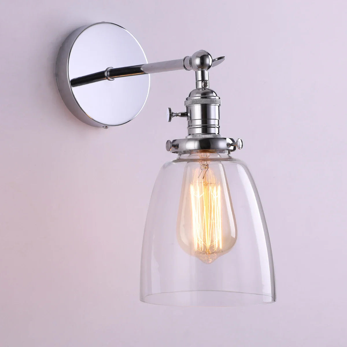 Afralia™ Glass Wall Lamp Antique Bronze E26 E27 for Living Room Bedroom Aisle Lighting