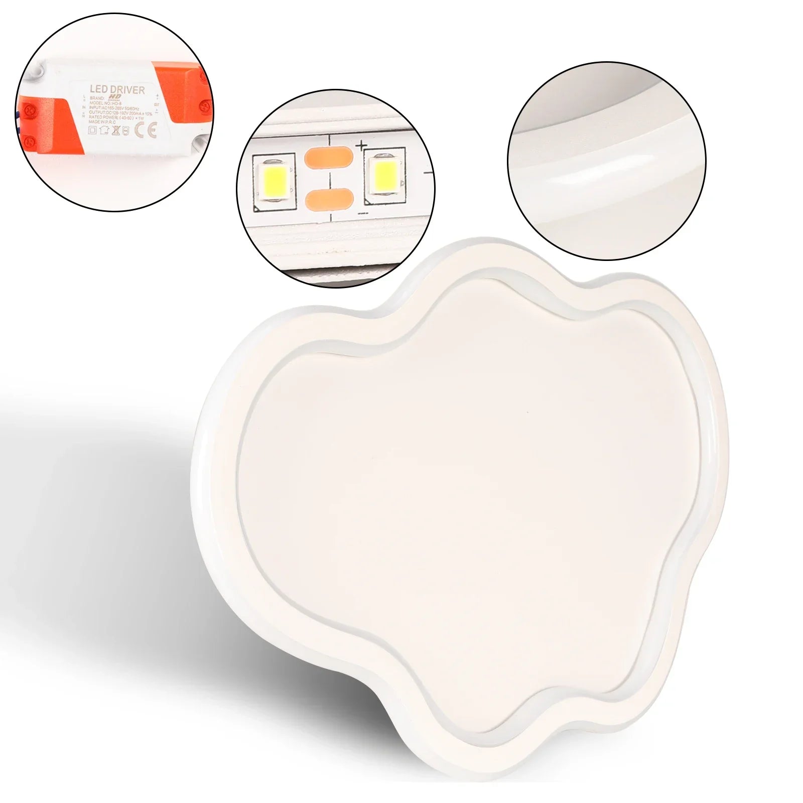 Afralia™ White Cloud LED Ceiling Lamp for Kids' Room