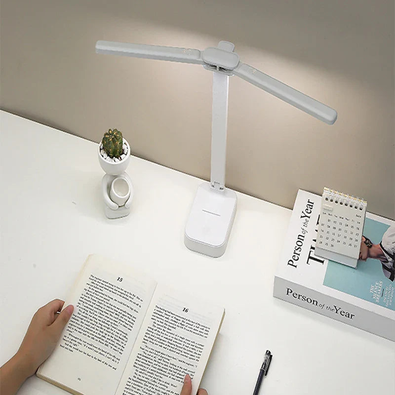 Afralia™ LED Desk Lamp: Rechargeable Touch Table Light, 3 Dimmable Levels, Foldable.