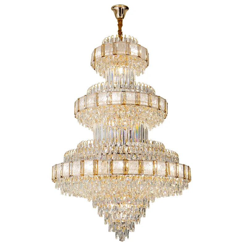 Afralia™ Crystal Chandelier: Modern European Loft Duplex Villa Staircase Lighting