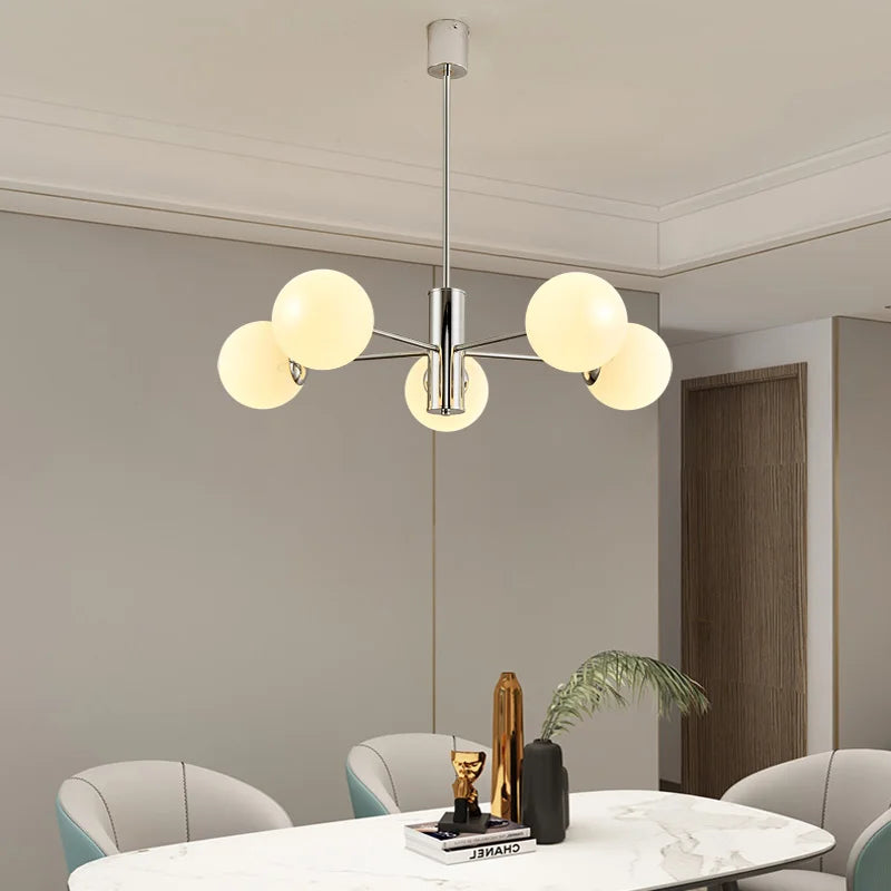 Afralia™ Modern LED Glass Ball Chandeliers for Dining Room Home Decor Lighting