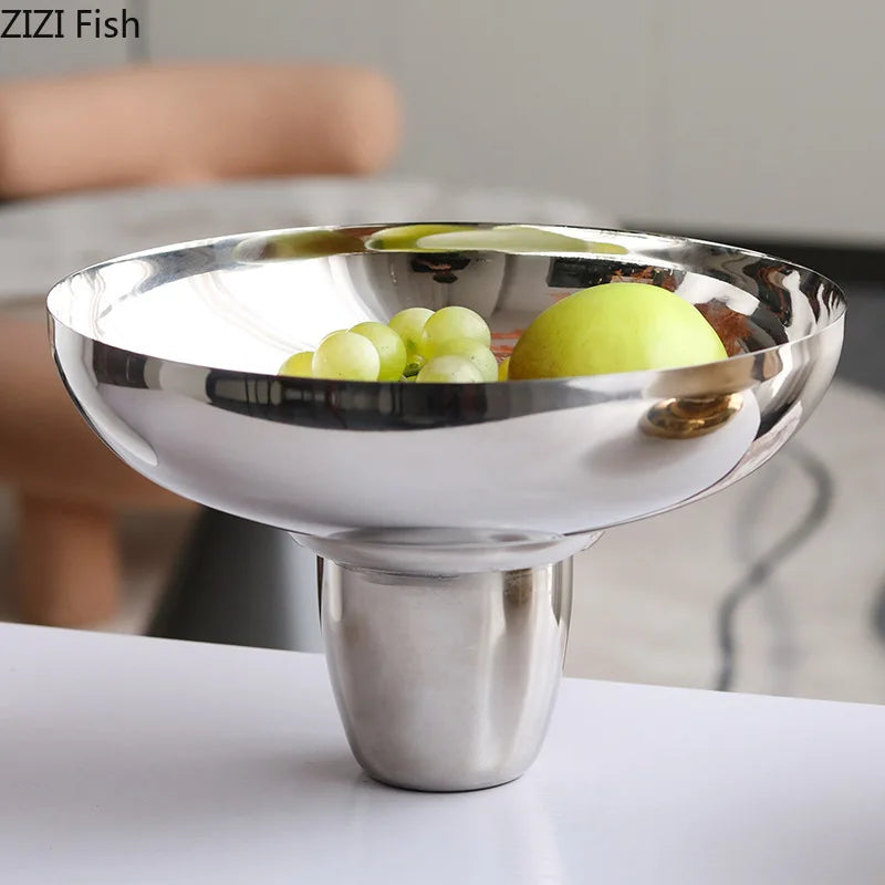 Afralia™ High-Legged Fruit Bowl Tray for Living Room Coffee Table & Snacks