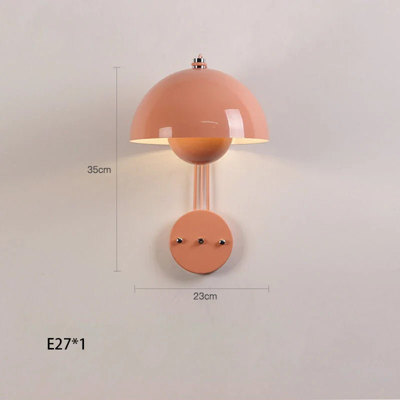 Afralia™ Luxury LED Mushroom Wall Light Fixture for Designer Home Decor