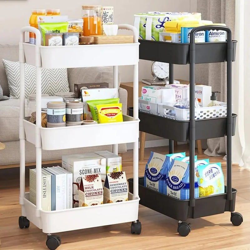 Afralia™ Slim Slide Storage Shelf with Wheels for Kitchen & Bathroom Orgnanization