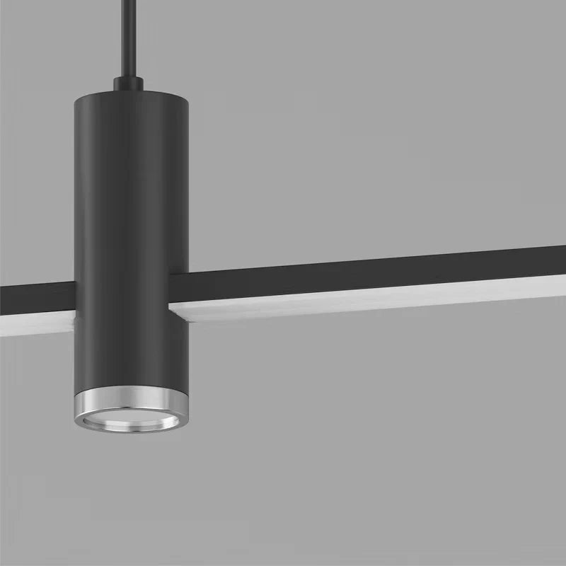 Afralia™ Black/Gold LED Dining Room Island Chandelier: Modern Minimalist Kitchen Hanging Lamp