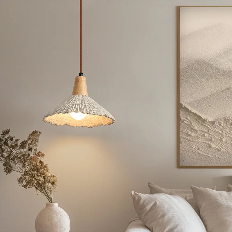 Afralia™ LED Pendant Lights for Modern Decor with Cement Wood Design