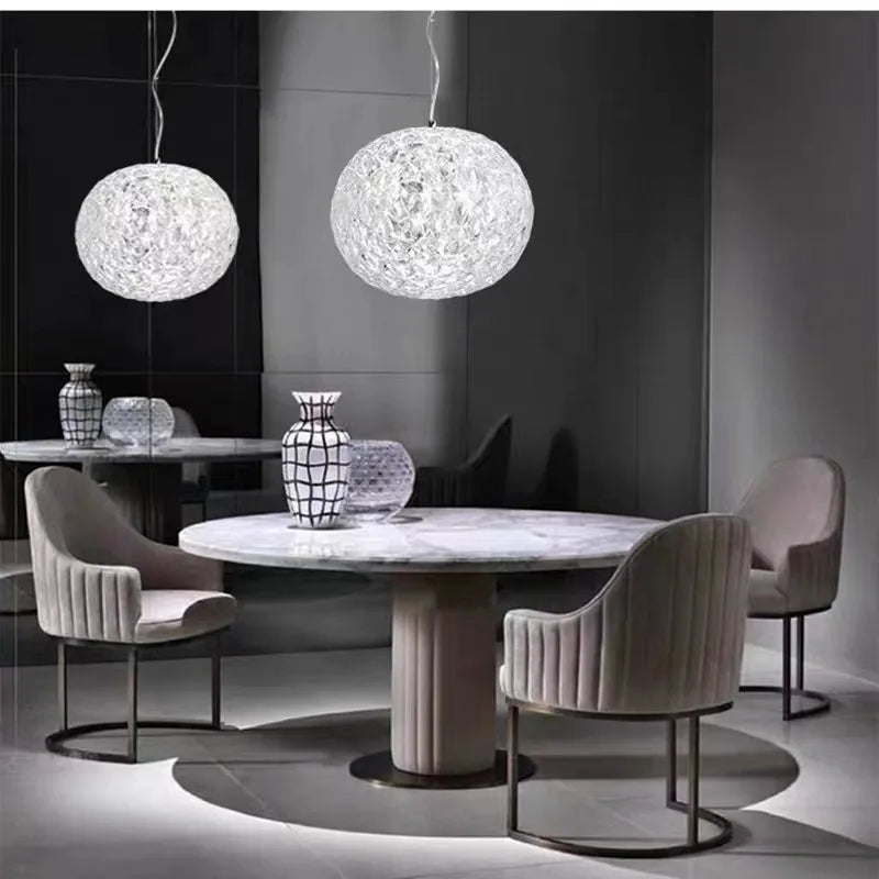 Afralia™ Planet LED Pendant Lamp: Nordic Acrylic Globe Lights for Dining Room & Bedroom