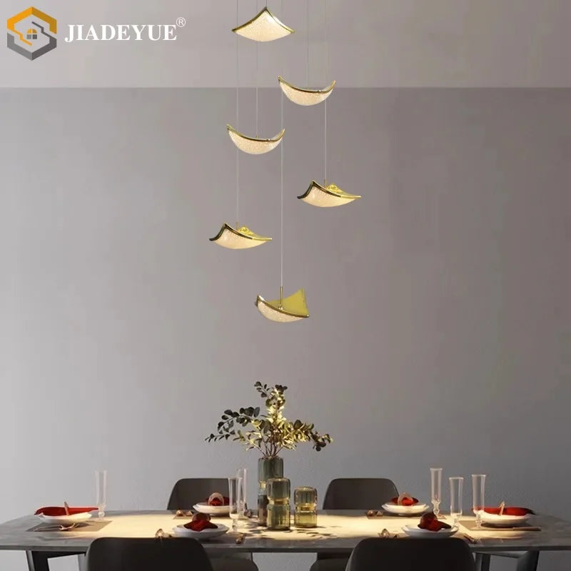 Afralia™ Crystal Sand Staircase Chandelier-Living, Dining, Bedroom LED Decorative Light