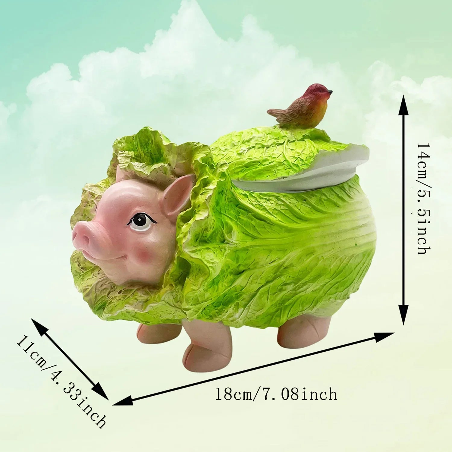 Afralia™ Cabbage Pig Ashtray: Creative Home & Office Smoking Accessory