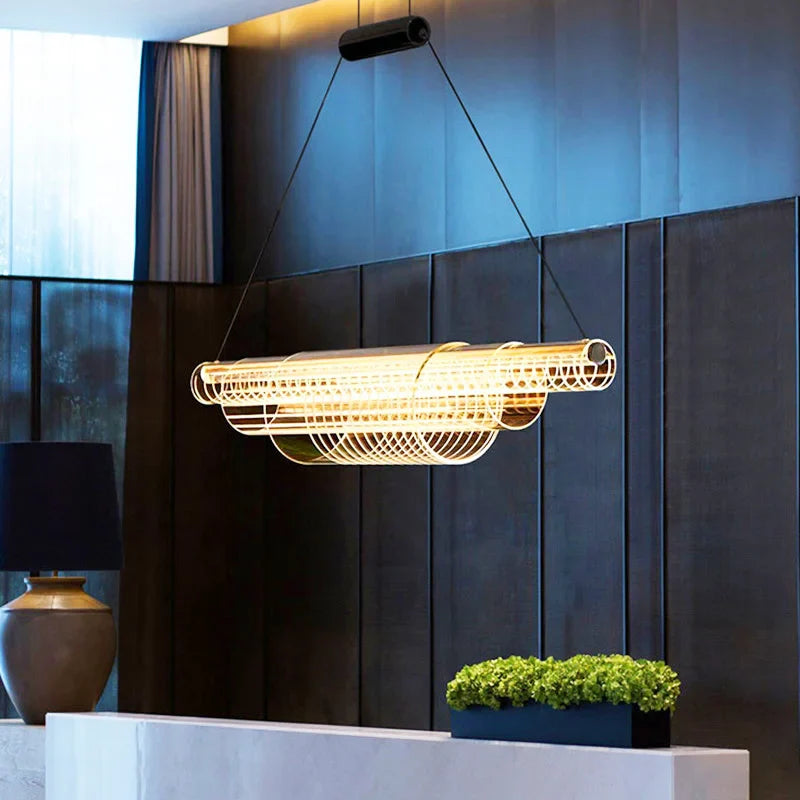 Afralia™ Luxury LED Pendant Ceiling Lamp for Elegant Room Decor