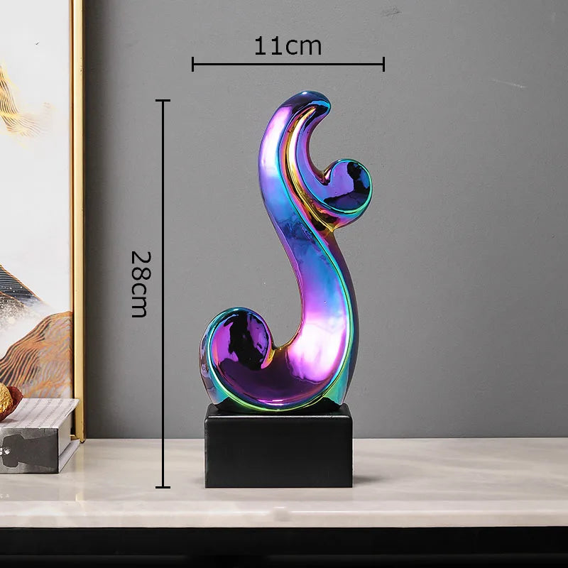 Afralia™ Musical Note Ceramic Statue Desk Decoration - Room Aesthetic Decor