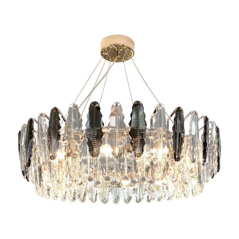 Afralia™ Diamond Crystal Chandelier Pendant Lamp LED Lighting for Elegant Living Room