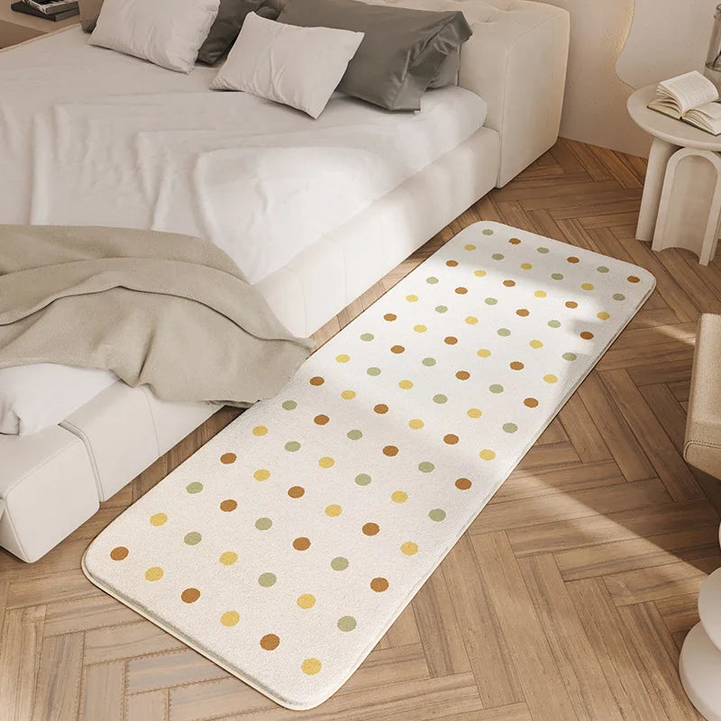 Afralia™ Cozy Faux Lamb Wool Bedside Rug for Bedroom Decor Anti-Slip Soft Living Room Carpet