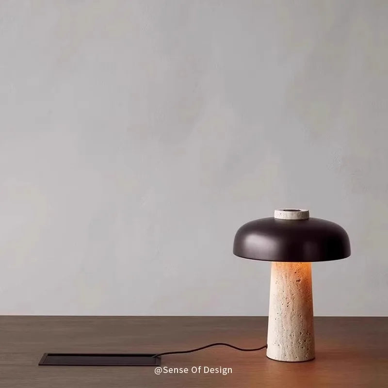 Afralia™ Vintage Yellow Stone Table Lamp - Touch Control Dimmable Light