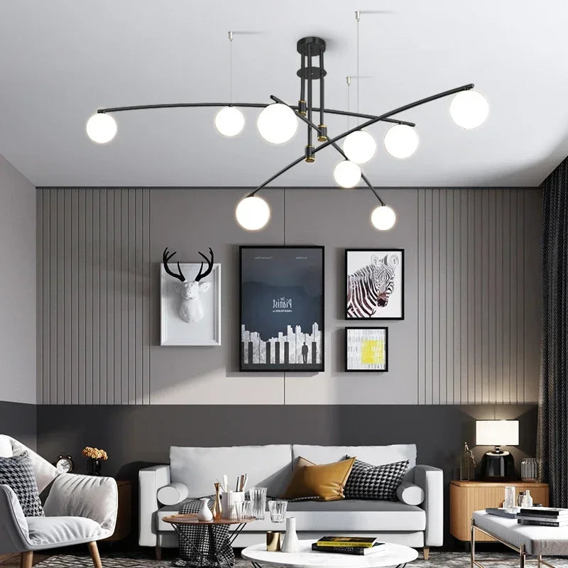 Afralia™ Glass Pendant Light: Minimalist Ceiling Suspension for Dining & Living Room Decor