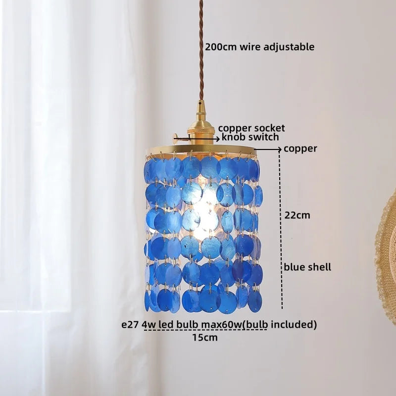 Afralia™ Romantic Shell LED Pendant Light Fixture for Modern Decor