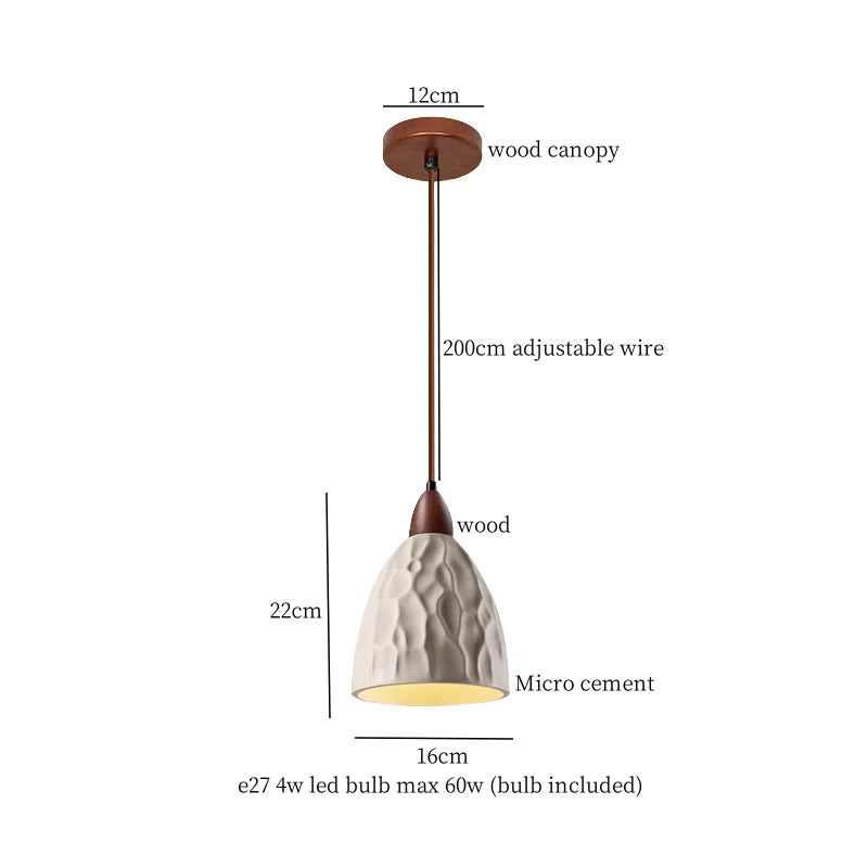 Afralia™ Cement LED Pendant Lights for Bedroom Living Room Kitchen House Decor