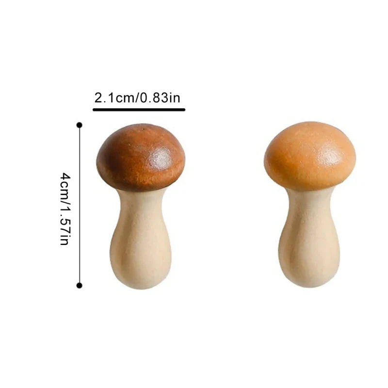 Afralia™ Wood Mushroom Chopstick Holder Stand Shelf Home Kitchen Decoration