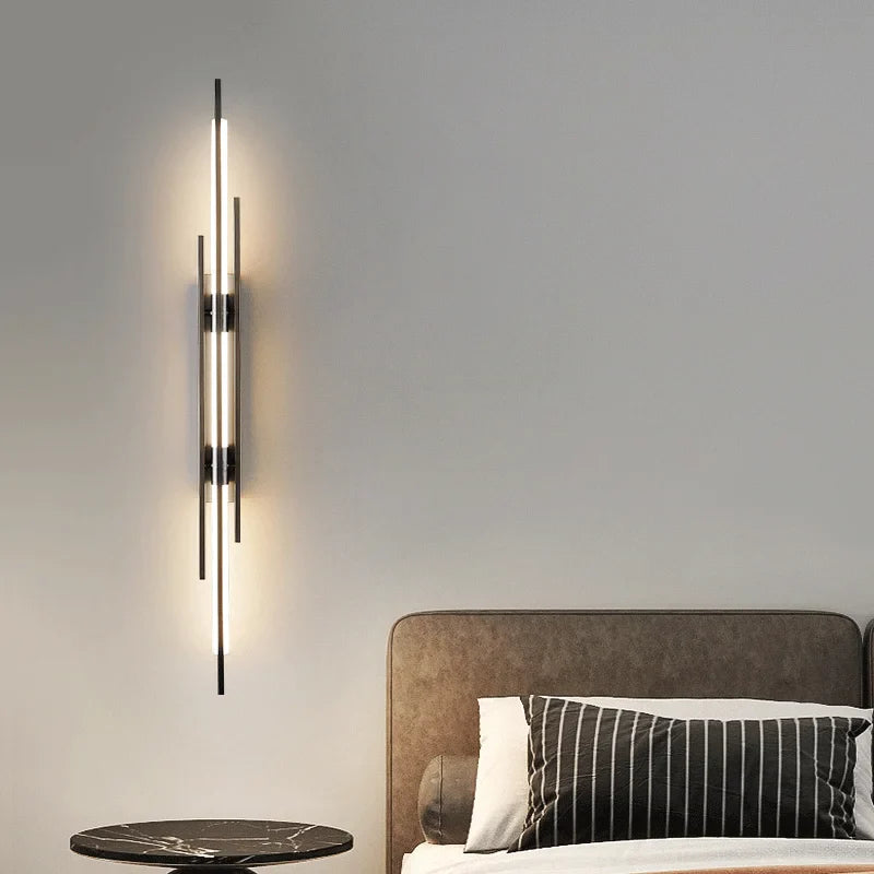 Afralia™ LED Long Wall Lamp for Bedroom Living Room Dining Loft, Modern Wall Sconces