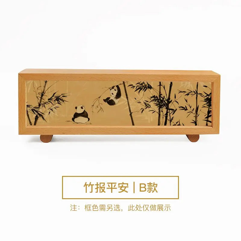 Afralia™ Chinese Wind Lamp Tabletop Painting Creative Night Light Bedroom Decor