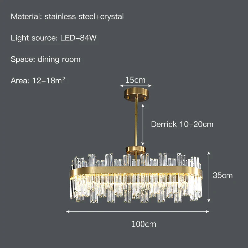 Afralia™ Luxury Crystal Ceiling Chandelier: Modern Nordic Design for Living & Dining Rooms