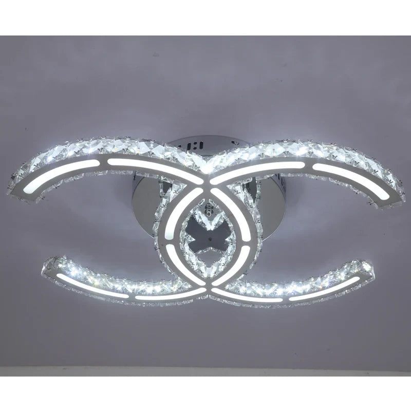 Afralia™ Modern K9 Crystal LED Ceiling Chandelier for Home Decor