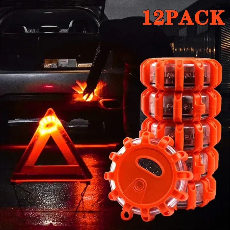 Afralia™ LED Safety Flare Emergency Flashing Strobe Light - 9 Modes - Portable & Rechargeable