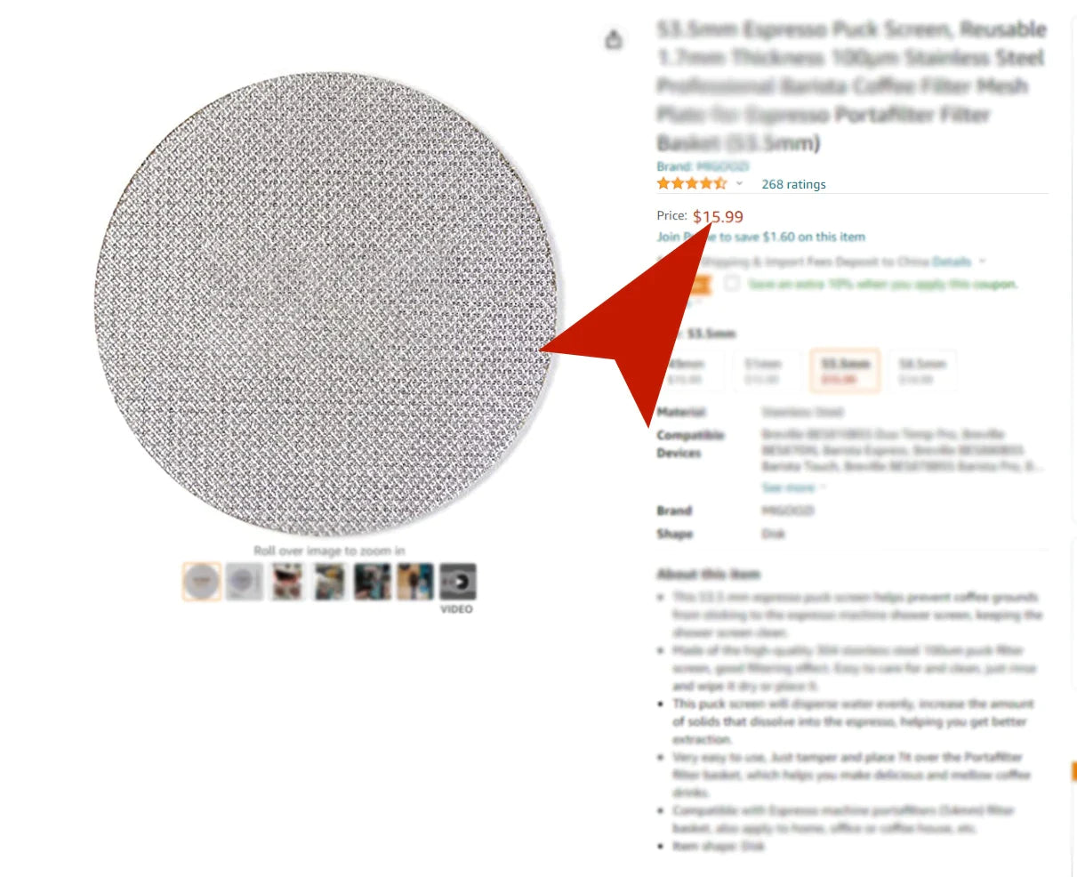 Afralia™ Stainless Steel Espresso Puck Screen for Professional Portafilter Basket