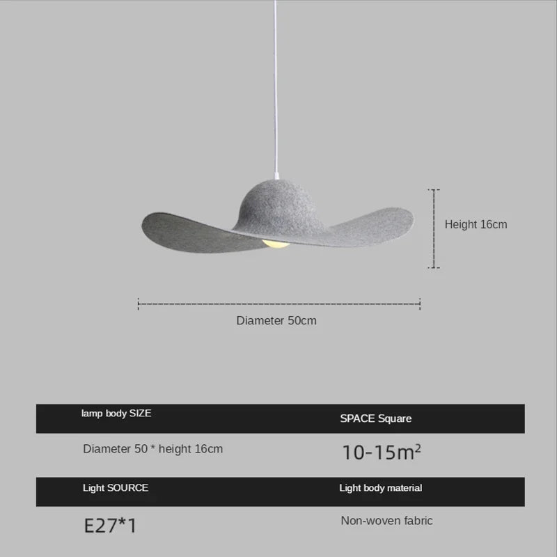 Afralia™ Minimalist Hat Pendant Lamp for Dining Bedroom Living Room Cafe Décor
