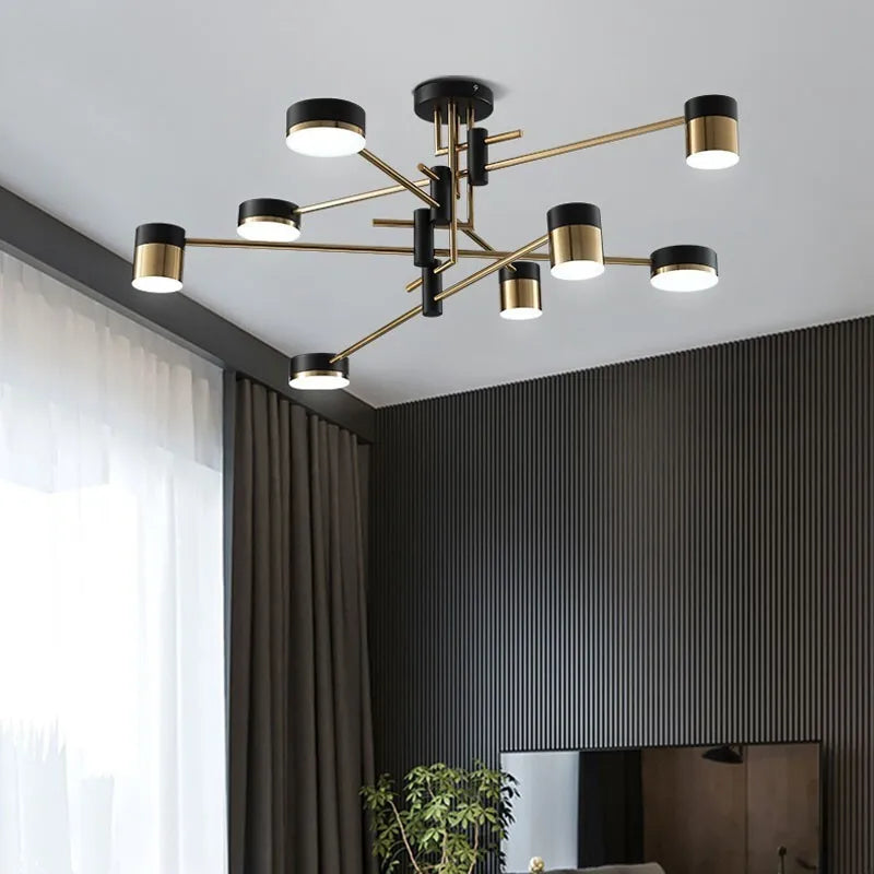 Afralia™ Black Branch LED Chandelier: Modern Nordic Design for Living Room, Bedroom, Dining Room