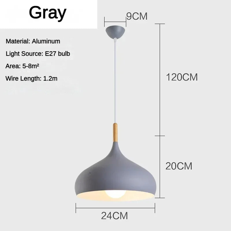 Afralia™ Nordic Macaroon Color Pendant Light LED Single Head Chandelier for Kitchen & Cafe