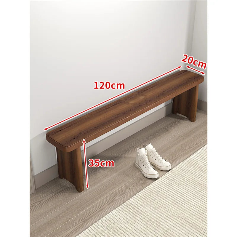 Afralia™ Wooden Shoe Changing Stool- Multifunctional Rectangular Storage Bench