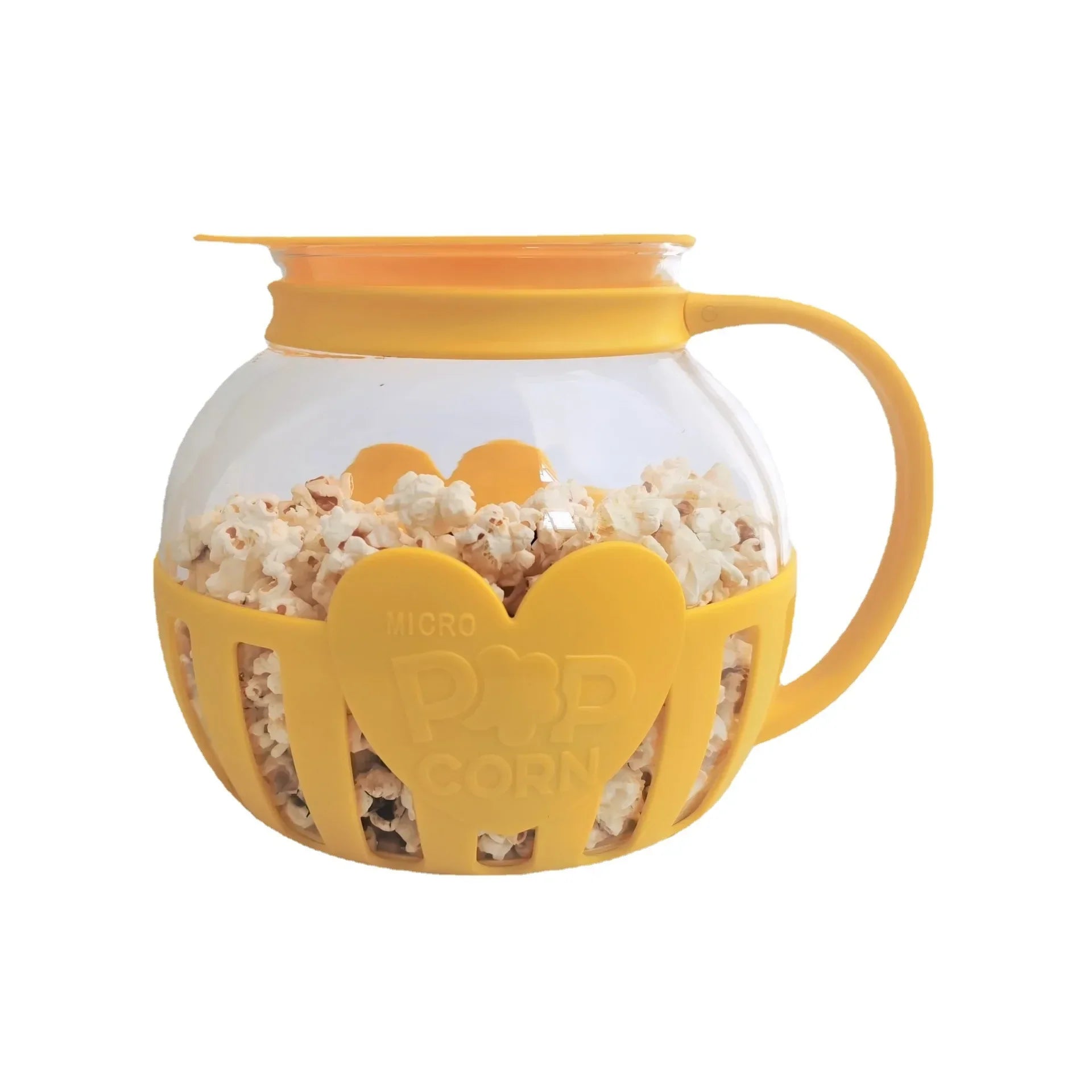 Afralia™ Glass Popcorn Maker, 3 Qt Pot with Dual Function Lid