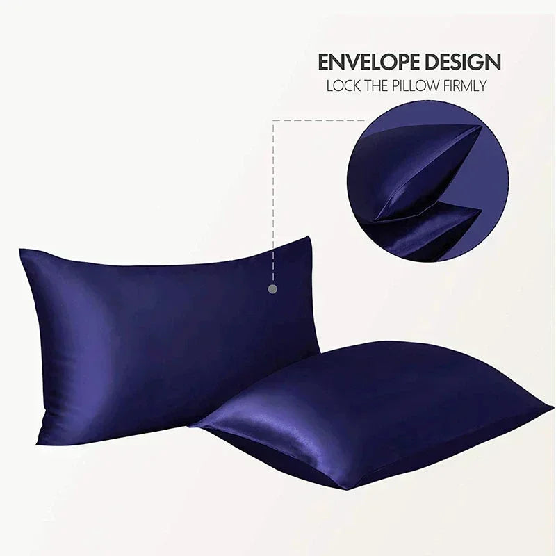 Afralia™ Satin Fabric Luxury Bed Sheet Set - Solid Silky King / Queen Size