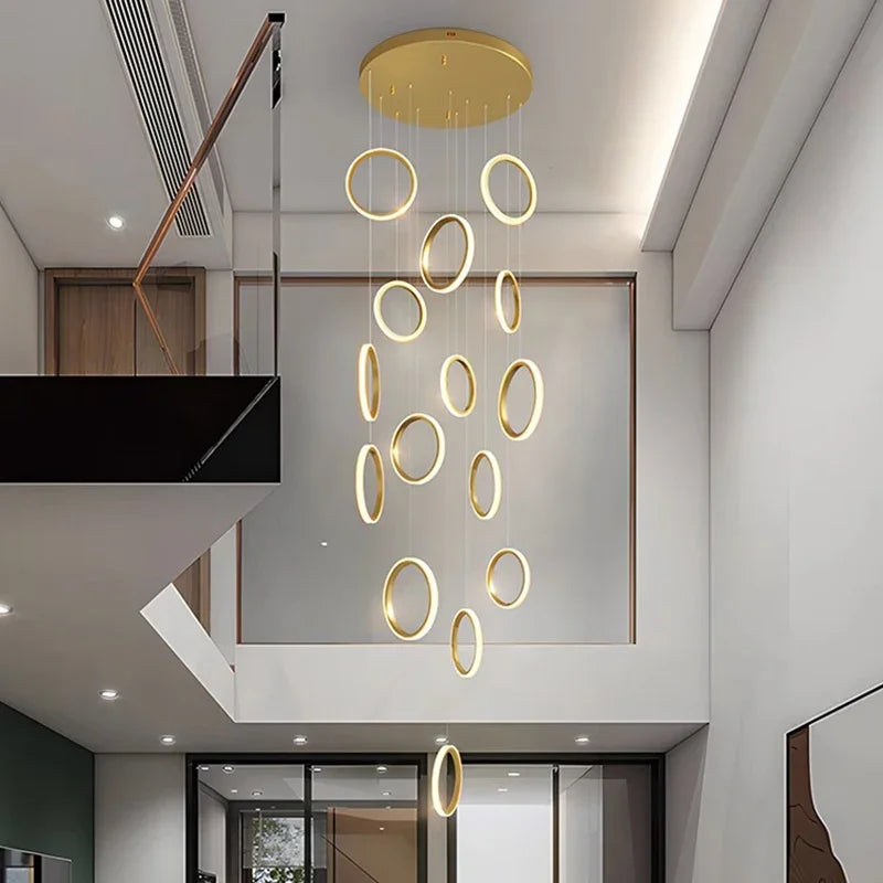 Afralia™ Nordic LED Chandelier: Modern Luxury Lighting for Home Decor, Living Room, Dining Room & Stairway