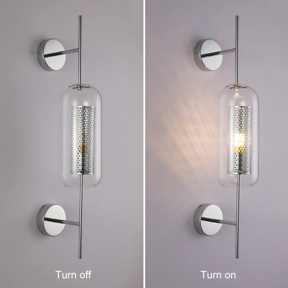 Nordic Glass Wall Lamp for Bedroom & Living Room by Afralia™