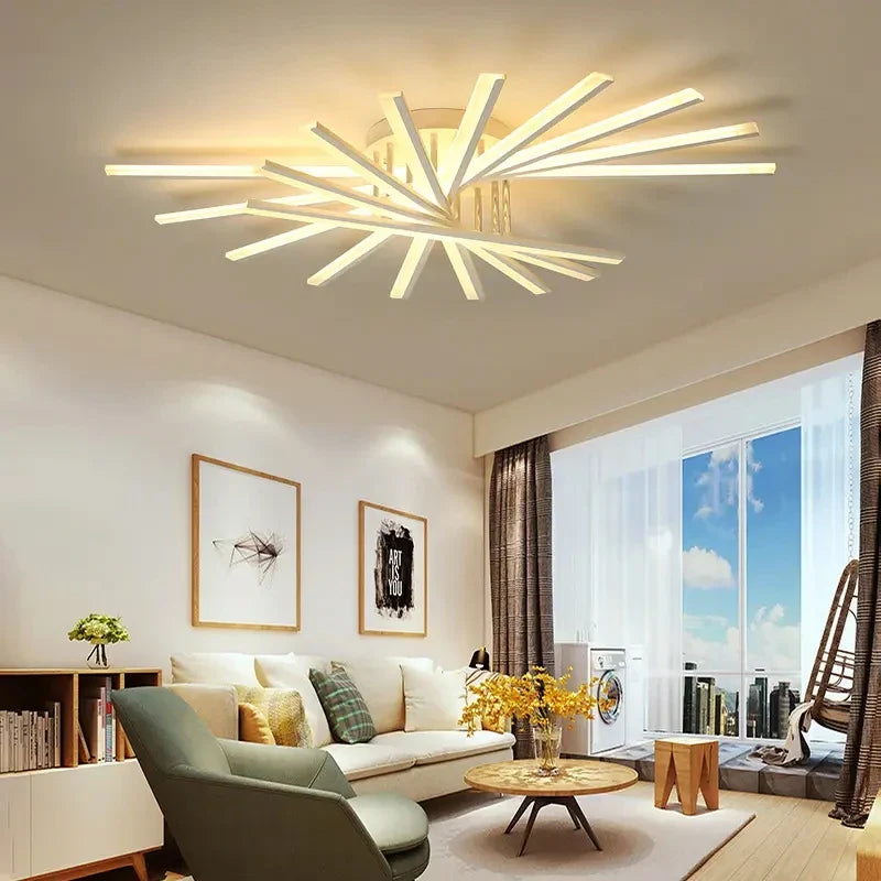 Afralia™ Modern Acrylic Ceiling Chandelier | Indoor Wrought Iron Decorative Lighting for Home