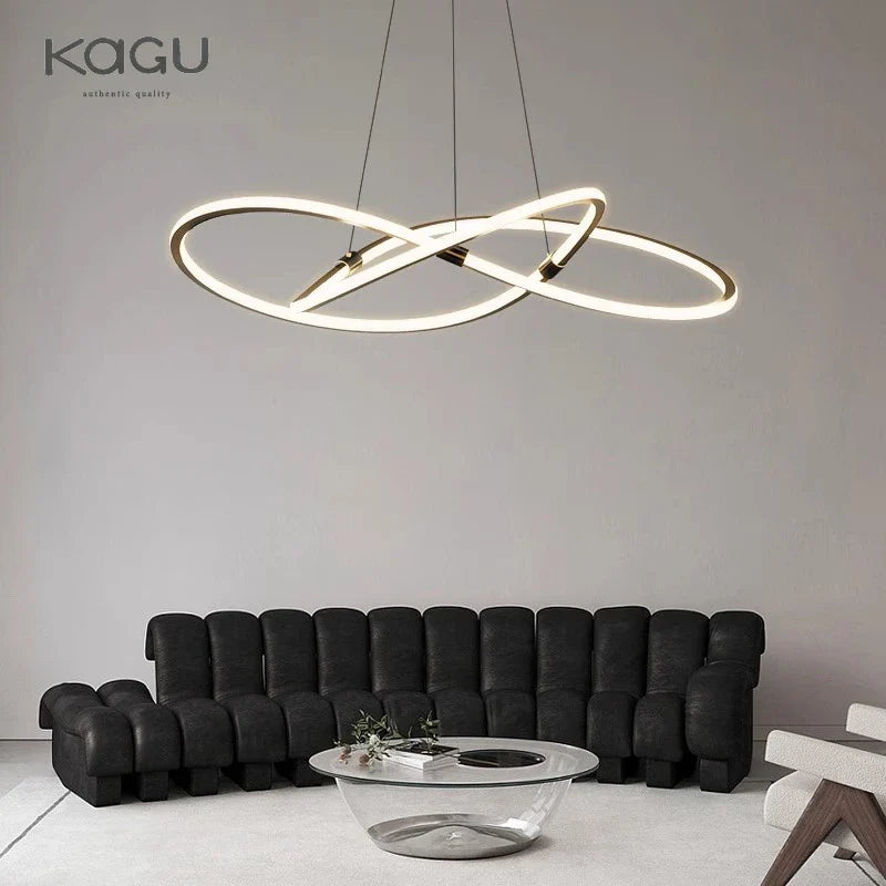 Afralia™ Modern Adjustable Ceiling Chandelier for Living Room Decor