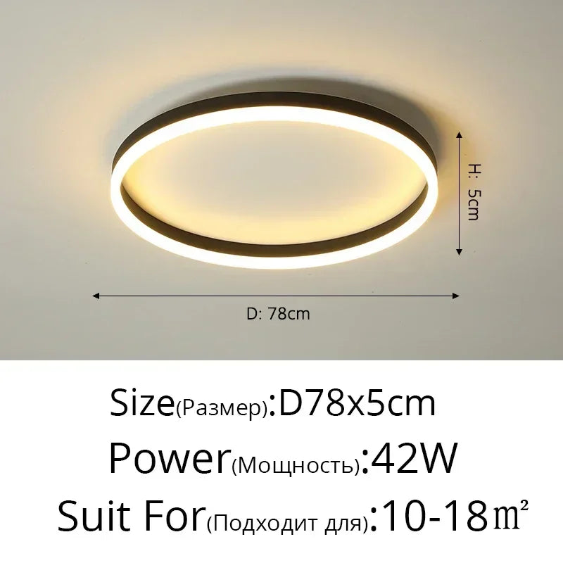 Afralia™ Circular LED Ceiling Lights for Home Decor and Indoor Lighting