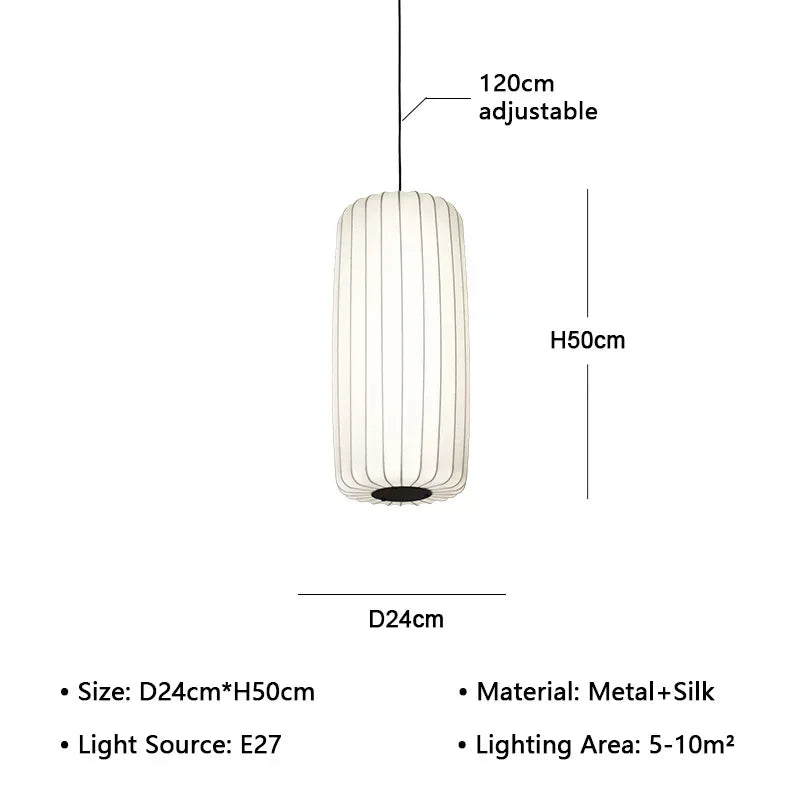 Afralia™ Wabi Sabi Silk Chandelier: Nordic Designer Pendant Lights for Home Decor